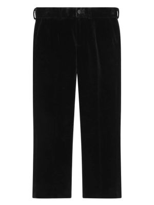 Dolce & Gabbana Kids pantalon chino droit en velours côtelé - Noir