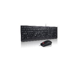 Lenovo 4X30L79921 Set met toetsenbord en muis Kabelgebonden Spatwaterdicht QWERTY, UK-Engels Zwart