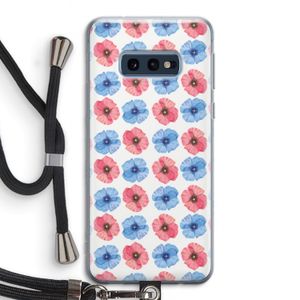 Klaproosjes: Samsung Galaxy S10e Transparant Hoesje met koord