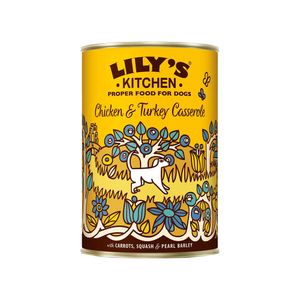 Lilys Kitchen Hondenvoer - Blik - Kip & Kalkoen Ovenschotel - 6 x 400 g