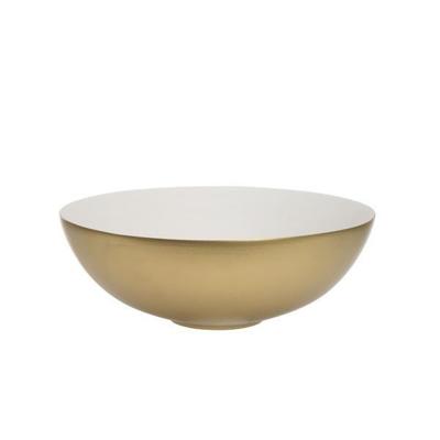 Crosswater Circus Waskom - 40x40x15cm - rond - binnenkant Mat cru - buitenkant Geborsteld messing (goud) CT4084UCF
