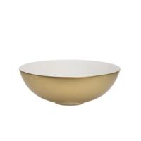 Crosswater Circus Waskom - 40x40x15cm - rond - binnenkant Mat cru - buitenkant Geborsteld messing (goud) CT4084UCF Crosswater Circus Waskom - 40x40x15cm - rond - binnenkant Mat cru - buitenkant Geborsteld messing (goud) CT4084UCF