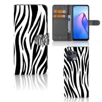 OPPO Reno8 | Telefoonhoesje | Met pasjeshouder | Zebra