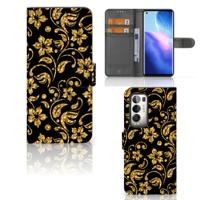 OPPO Find X3 Neo 5G Hoesje Gouden Bloemen