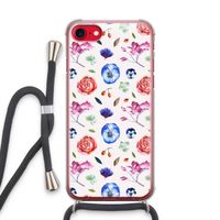 Bloemetjes: iPhone SE 2020 Transparant Hoesje met koord