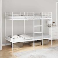 Stapelbed zonder matras 100x190 cm staal wit