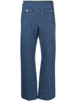 SANDRO pantalon droit à ornements de sequins - Bleu