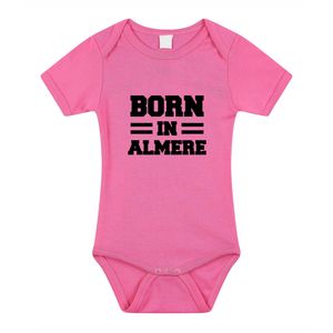 Born in Almere kraamcadeau rompertje roze meisjes 92 (18-24 maanden)  -