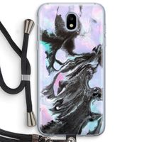 Pastel zwart: Samsung Galaxy J5 (2017) Transparant Hoesje met koord