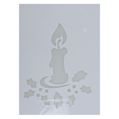 Kerst raamsjablonen/raamdecoratie kaars plaatjes 35 cm