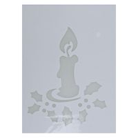 Kerst raamsjablonen/raamdecoratie kaars plaatjes 35 cm Kerst raamsjablonen/raamdecoratie kaars plaatjes 35 cm