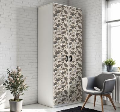 Vintage bloemen meubel sticker