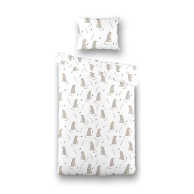 Dekbedovertrek Katoen Happy Leopard Dieren 100x135 Cm Gezien Op TV & Ademend & Zacht Fresh And Co Kids - Dekbed-Discounter.nl