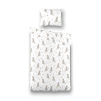 Dekbedovertrek Katoen Happy Leopard Dieren 100x135 Cm Gezien Op TV & Ademend & Zacht Fresh And Co Kids - Dekbed-Discounter.nl