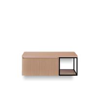 Frozen 3d Badmeubelset 120 cm - Greeplijst in kleur - Zwart Frame - Wastafel Bovenblad Peach