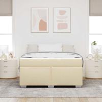 Bedframe Crème 160 x 200 cm Stof