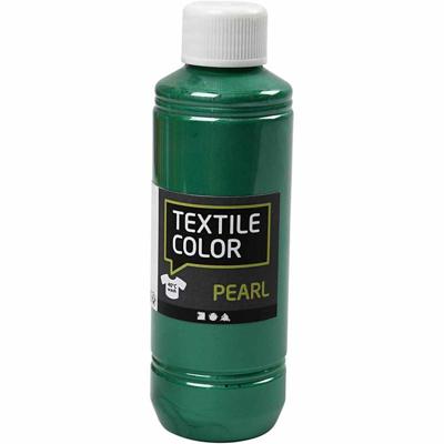 Creativ Company Textielkleur, parelmoer, groen, 250 ml/ 1 fles