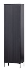 WOOOD Exclusive Opbergkast 'New Gravure' Grenen, 210 x 60cm, kleur Zwart
