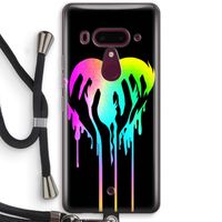 Hold My Heart: HTC U12+ Transparant Hoesje met koord