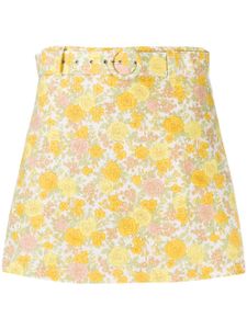 Faithfull the Brand short ceinturé à fleurs - Jaune