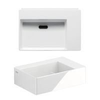 Clou Flush fontein 35.5x24.5cm zonder kraangat keramiek glanzend wit CL/03.03420