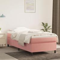 Boxspring bed fluweel roze 90x190 cm
