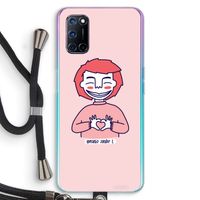 Hartje: Oppo A52 Transparant Hoesje met koord