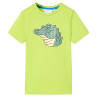 VidaXL Kindershirt 128 limoengroen