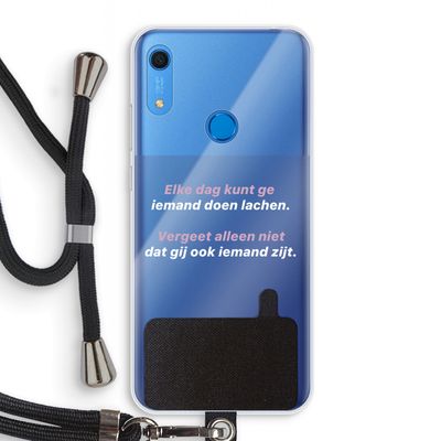 gij zijt ook iemand: Huawei Y6s Transparant Hoesje met koord