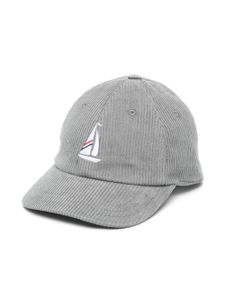 Thom Browne Kids casquette en coton à logo brodé - Gris