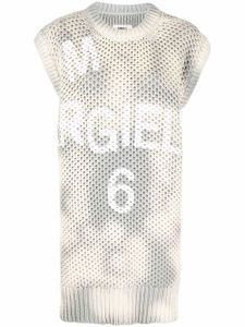 MM6 Maison Margiela robe en maille à motif tie dye - Tons neutres