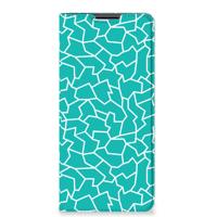 Motorola Edge 30 Pro | Bookcase | Cracks Blue