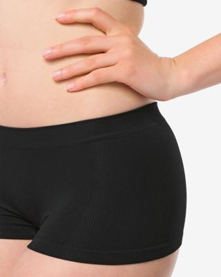 140 Damesboxer Naadloos Rib Zwart (zwart)