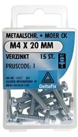 M.schroef moer ck m4x16mm 20st - Deltafix