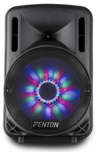 Fenton FT10LED actieve 450W mobiele 10 inch speaker met LED lichteffecten