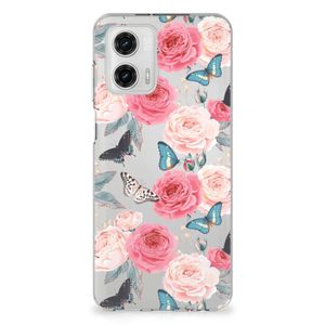 Motorola Moto G73 TPU Case Butterfly Roses