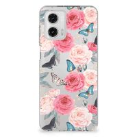 Motorola Moto G73 TPU Case Butterfly Roses - thumbnail