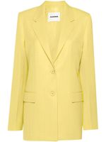 Jil Sander blazer à simple boutonnage - Vert