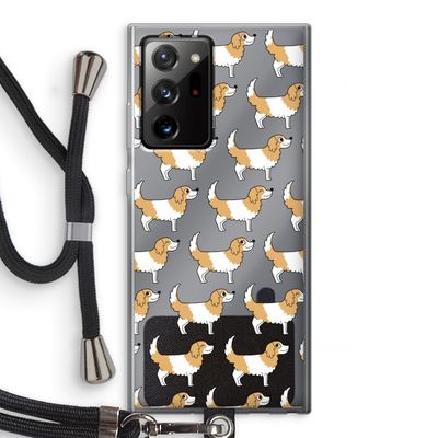 Doggy: Samsung Galaxy Note 20 Ultra / Note 20 Ultra 5G Transparant Hoesje met koord
