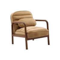 sweeek - Scandinavische fauteuil in met walnoot gebeitst heveahout en