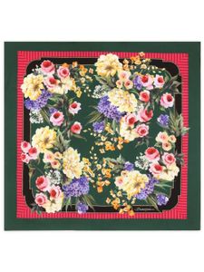 Dolce & Gabbana foulard en soie à fleurs - Vert