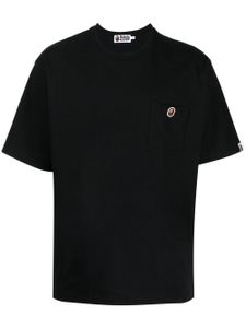 A BATHING APE® t-shirt en coton à logo imprimé - Noir