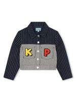 Kenzo Kids veste en jean rayée à design colour block - Bleu - thumbnail