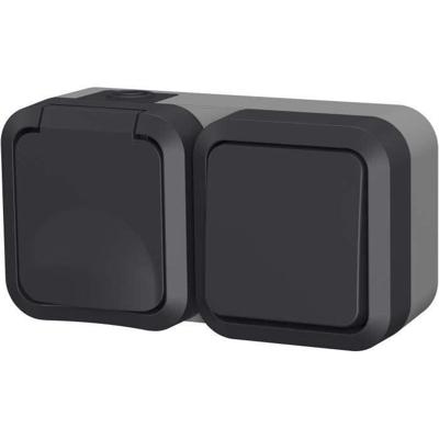 Dubbel stopcontact - QUARX - Aqua Pro - Buiten, verticaal, IP55, 250V, 16A