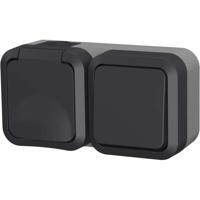 Dubbel stopcontact - QUARX - Aqua Pro - Buiten, verticaal, IP55, 250V, 16A Dubbel stopcontact - QUARX - Aqua Pro - Buiten, verticaal, IP55, 250V, 16A