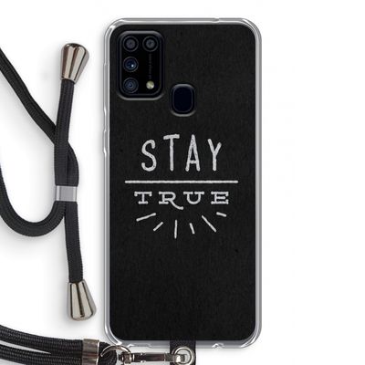 Stay true: Samsung Galaxy M31 Transparant Hoesje met koord