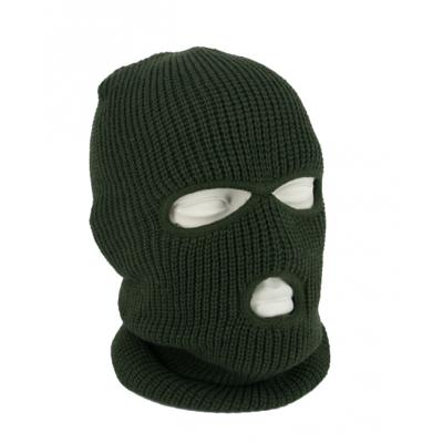 Balaclava - groen - driegaats - one size - warme skimuts - wintersport bivakmuts