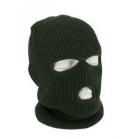 Balaclava - groen - driegaats - one size - warme skimuts - wintersport bivakmuts