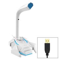 GK Desktop omnidirectionele USB Wired Dual Mic condensator microfoon ingebouwde geluidskaart compatibel met PC/Mac voor live uitzending show KTV