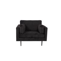 Boom II fauteuil velours zwart.